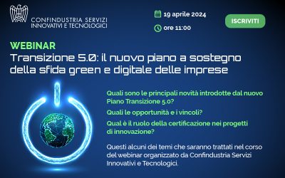 WEBINAR: Transizione 5.0: il nuovo piano a sostegno della sfida green e digitale delle imprese